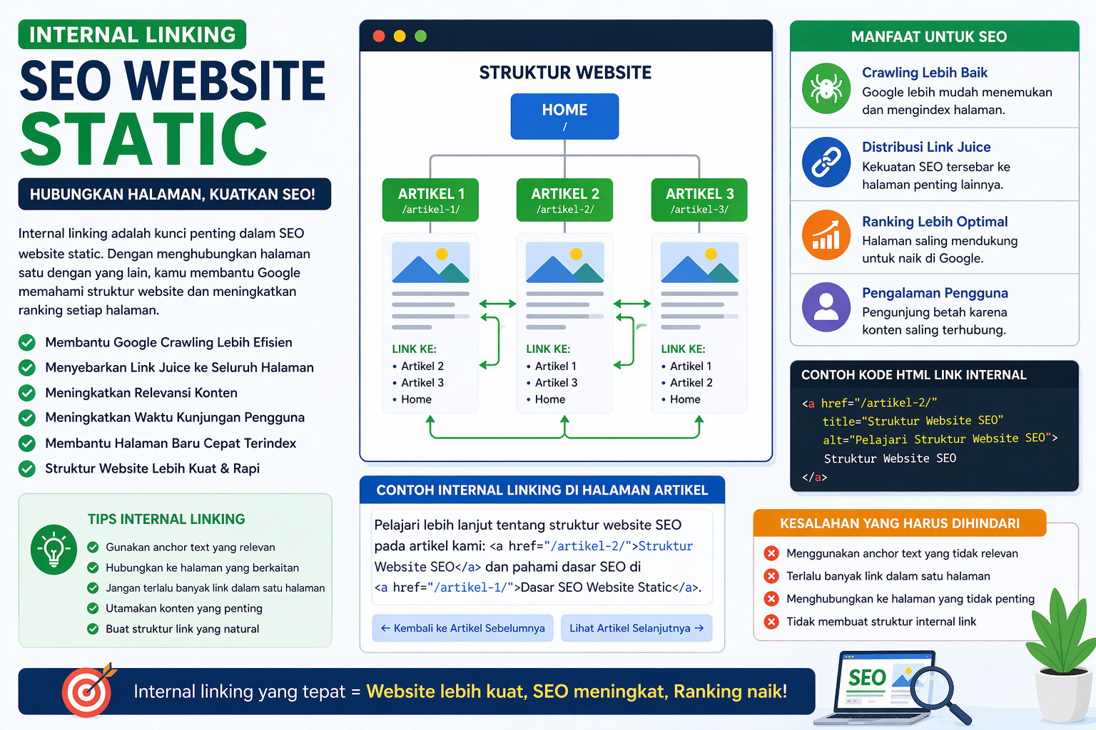 internal linking seo website static