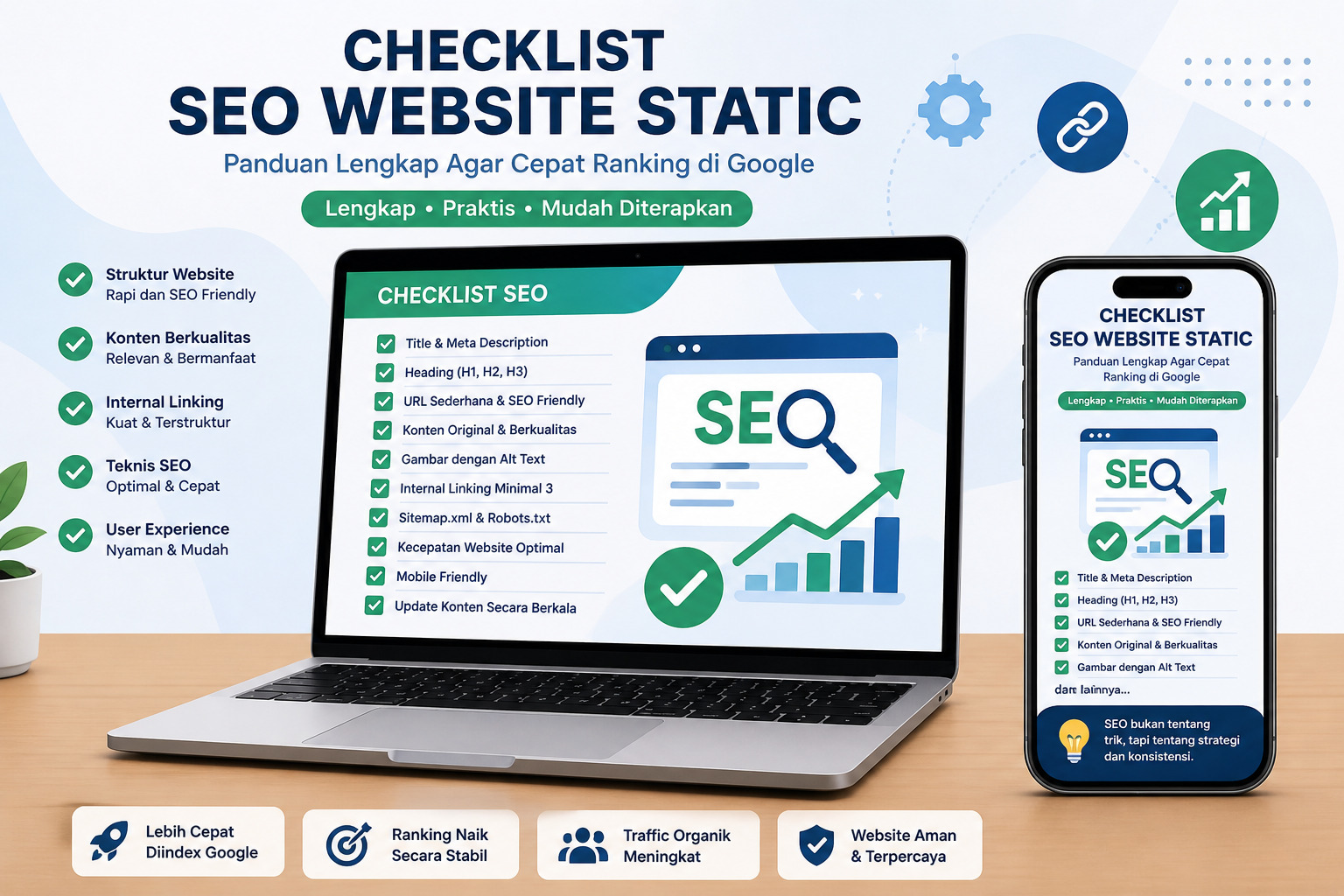Checklist SEO website static lengkap untuk meningkatkan ranking Google